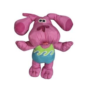 Vintage Blues Clues Bath Time Magenta Dog Toy Viacom Mattel 1999 Bath Toy 8"